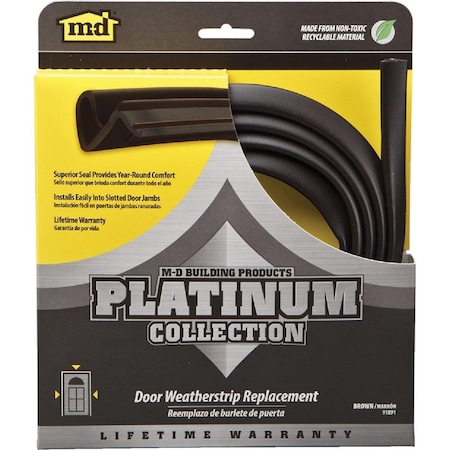 M-D Building Products 84in. Brown Door Jambs Weatherstrip Replacement 91891